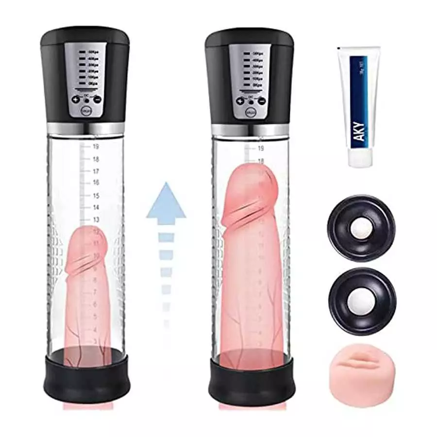 Penis Vacuum Pump with 6 Suction Intensities, Rechargeable Automatic High-Vacuum Penis Masturbator Enlargement Extend, Electric Penis Vacuum Pump with 6 Suction Intensities, Rechargeable Automatic High-Vacuum Penis Masturbator Enlargement Extend, Electric