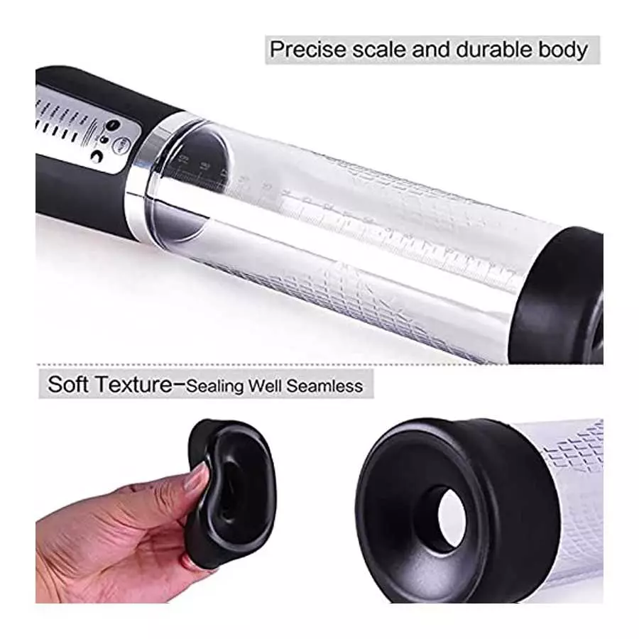 Penis Vacuum Pump with 6 Suction Intensities, Rechargeable Automatic High-Vacuum Penis Masturbator Enlargement Extend, Electric