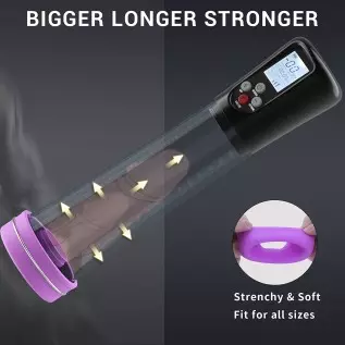 Electric Penis Pump Enlargers Vacuum with 4 Automatic Intensities Manual Mode for Any Intensities with 3 Different Size Sleeves Electric Penis Pump Enlargers Vacuum with 4 Automatic Intensities Manual Mode for Any Intensities with 3 Different Size Sleeves