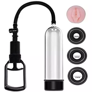 Vacuum Penis Pump, Manual Penis Enlarger for Male Erection & Enhancement, Sex Toys for Men,Penis Massage & Stimulation Device wi