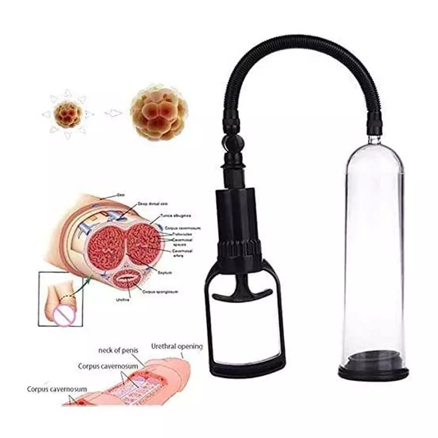 Vacuum Penis Pump, Manual Penis Enlarger for Male Erection & Enhancement, Sex Toys for Men,Penis Massage & Stimulation Device wi