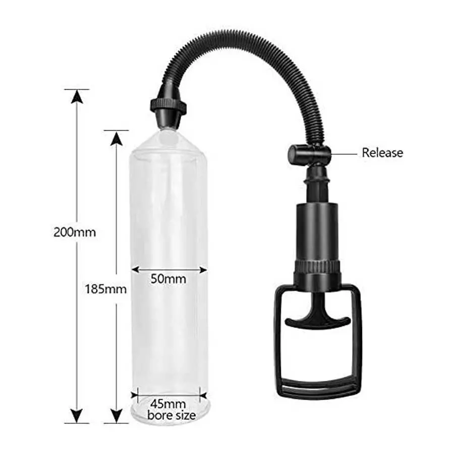 Vacuum Penis Pump, Manual Penis Enlarger for Male Erection & Enhancement, Sex Toys for Men,Penis Massage & Stimulation Device wi