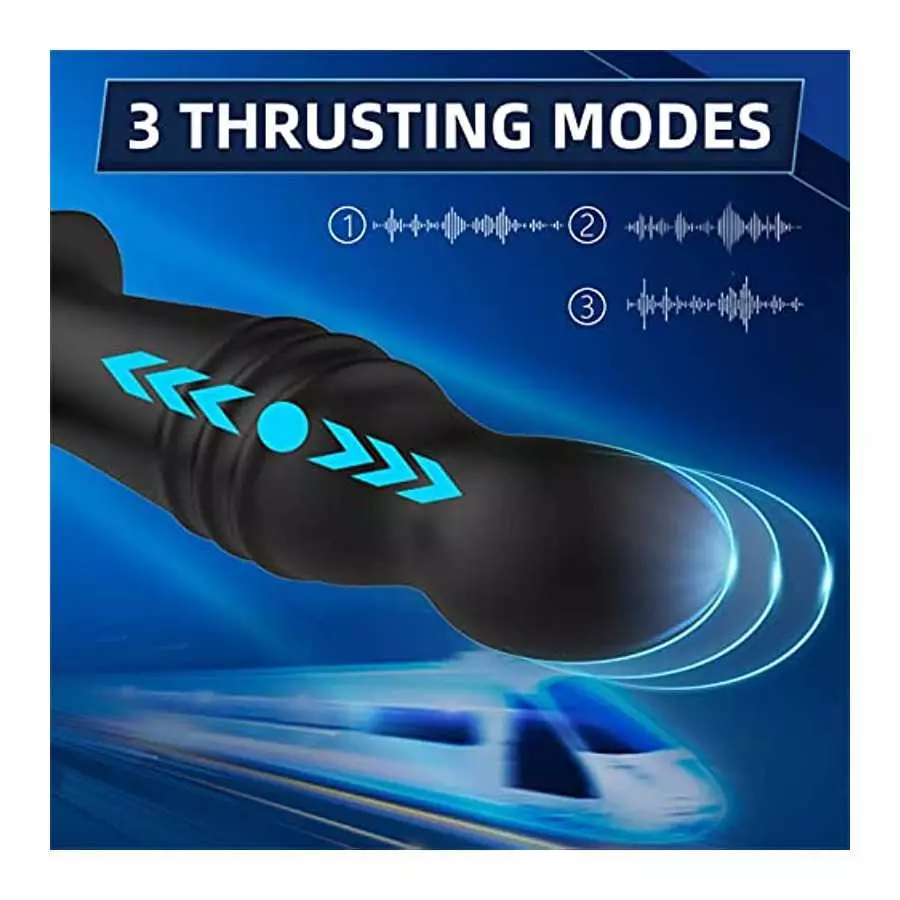Sumeber Thrusting Prostate Massager Anal Vibrator with Remote Control, 10 Vibrating & 3 Thrusting Modes Prostate Stimulor Toys, 