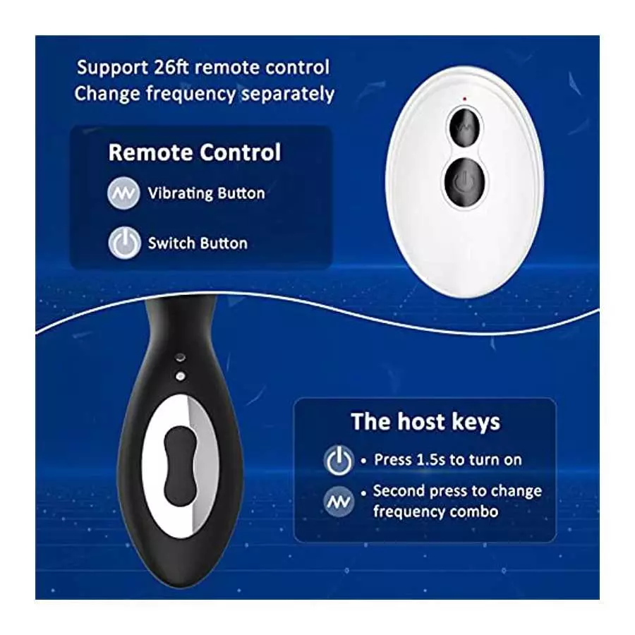 Sumeber Thrusting Prostate Massager Anal Vibrator with Remote Control, 10 Vibrating & 3 Thrusting Modes Prostate Stimulor Toys, 