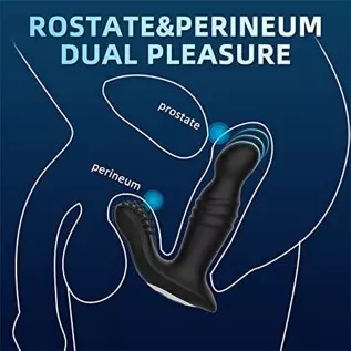 Sumeber Thrusting Prostate Massager Anal Vibrator with Remote Control, 10 Vibrating & 3 Thrusting Modes Prostate Stimulor Toys, Sumeber Thrusting Prostate Massager Anal Vibrator with Remote Control, 10 Vibrating & 3 Thrusting Modes Prostate Stimulor Toys,