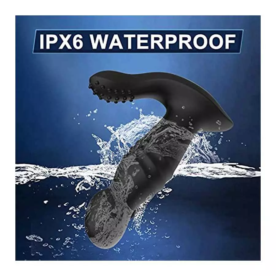 Sumeber Thrusting Prostate Massager Anal Vibrator with Remote Control, 10 Vibrating & 3 Thrusting Modes Prostate Stimulor Toys, 