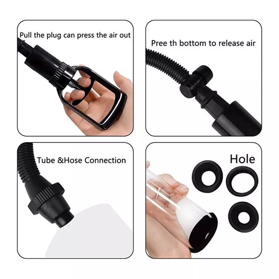 Men's Portable Increase Size Suction Vacuum Pump Enlargement Pump Vacuum Device XHRE10