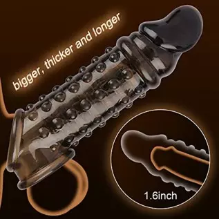 Reusable Penis Sleeve Extender Ultra-Soft Extension Black Sex Toy Cock Enlarger Condom Sheath Delay Ejaculation Toys Men Couple Reusable Penis Sleeve Extender Ultra-Soft Extension Black Sex Toy Cock Enlarger Condom Sheath Delay Ejaculation Toys Men Couple