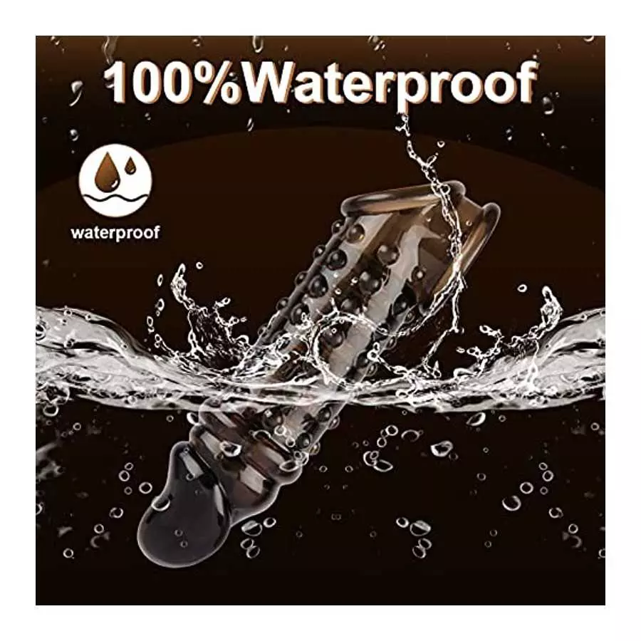 Reusable Penis Sleeve Extender Ultra-Soft Extension Black Sex Toy Cock Enlarger Condom Sheath Delay Ejaculation Toys Men Couple