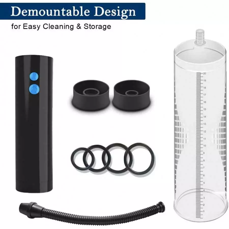 Electric Penis Pump Enlargement Vacuum Pump with 4 Extra Penis Rings and 2 Sleeves Automatic Rechargeable Male Enhancement Train