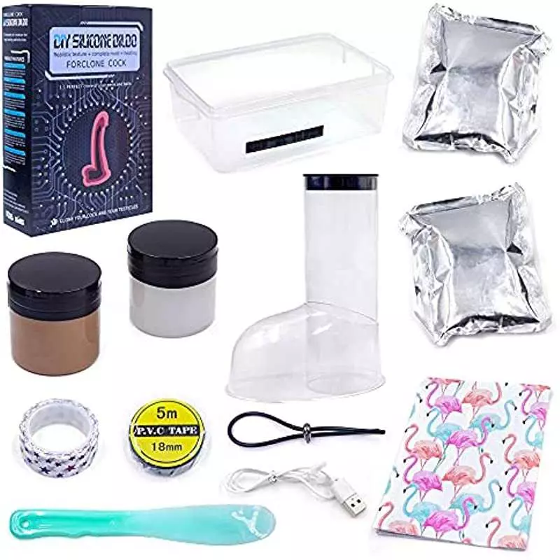 Home-Made Cloning Penis System,KUUVAL DIY Penis Casting Kit, Realistic Dildo Mold with Gift Card,Liquid Silicone Clone Dildo Set