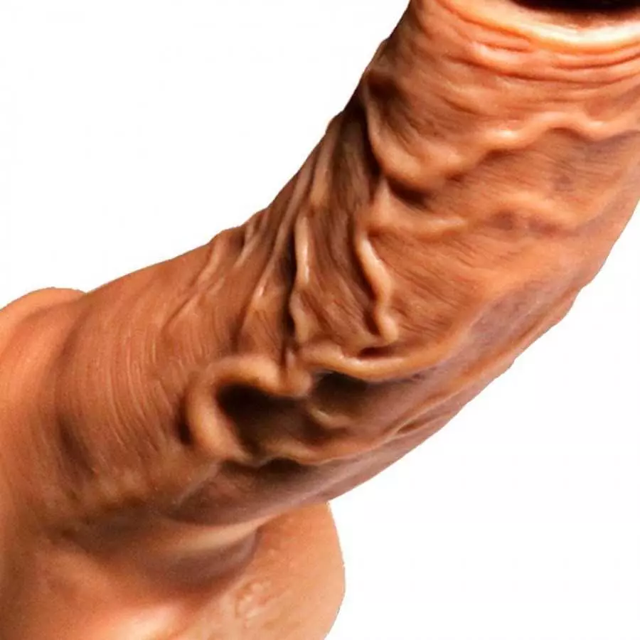 New KUMQUAT Soft Texture Sleeve Extender Sheath for Men Male Enhancement Extension Sleeve 1128 (Brown)