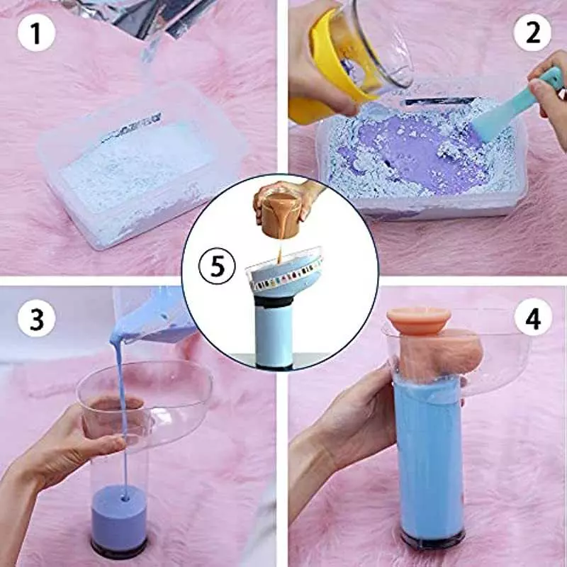 Home-Made Cloning Penis System,KUUVAL DIY Penis Casting Kit, Realistic Dildo Mold with Gift Card,Liquid Silicone Clone Dildo Set