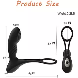 Vibrating Prostate Massager with Heating Function and Cock Ring,10 Modes Anal Prostate Toys with Remote Control, Anal Vibrators Vibrating Prostate Massager with Heating Function and Cock Ring,10 Modes Anal Prostate Toys with Remote Control, Anal Vibrators