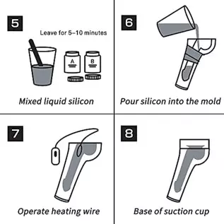 Home-Made Cloning Penis System,KUUVAL DIY Penis Casting Kit, Realistic Dildo Mold with Gift Card,Liquid Silicone Clone Dildo Set