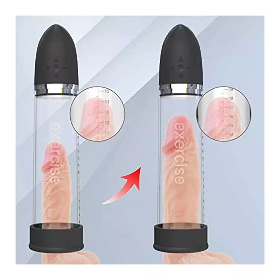 Electric Penis Vacuum Pump, Ussato Rechargeable Automatic High-Vacuum Penis Enlargement Extend Pump with 5 Suction Intensities,