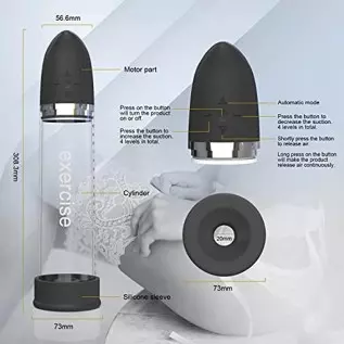 Electric Penis Vacuum Pump, Ussato Rechargeable Automatic High-Vacuum Penis Enlargement Extend Pump with 5 Suction Intensities, Electric Penis Vacuum Pump, Ussato Rechargeable Automatic High-Vacuum Penis Enlargement Extend Pump with 5 Suction Intensities,