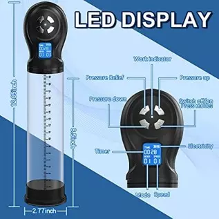 Penis Pump Male Masturbators with 6 Suction Intensities and Suction Modes, Electric Penis Vacuum Pump Sex Toys for Men, Male Pen