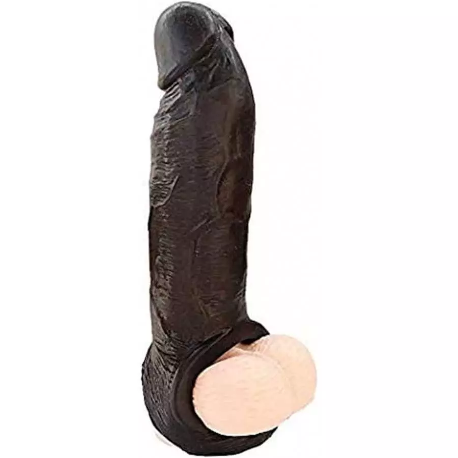 New Soft Big Realistic Sleeve Extender Sheath for Men Male Enhancement Extension Sleeve 0301 (Transparent-TK)