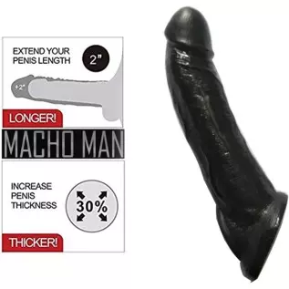 New Soft Big Realistic Sleeve Extender Sheath for Men Male Enhancement Extension Sleeve 0301 (Transparent-TK)