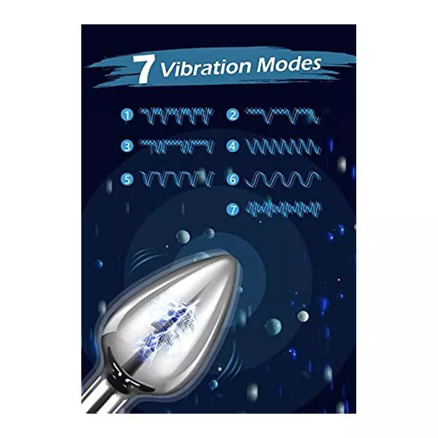 Vibrating Anal Plug with 7 Vibration Modes Prostate Massagers Sex Toys & 3 in 1 Vibrating Cock Ring with 10 Modes for Couples Cl