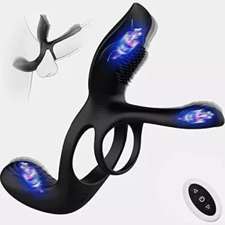 Vibrating Anal Plug with 7 Vibration Modes Prostate Massagers Sex Toys & 3 in 1 Vibrating Cock Ring with 10 Modes for Couples Cl Vibrating Anal Plug with 7 Vibration Modes Prostate Massagers Sex Toys & 3 in 1 Vibrating Cock Ring with 10 Modes for Couples Cl