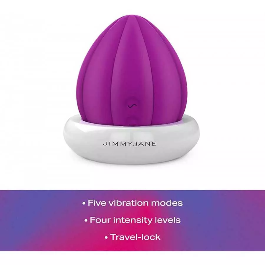 JIMMYJANE Love Pods Coral Clitoral Vibrator, 2 Powerful Motors, 5 Vibration Modes, 4 Intense Speeds, Travel-Ready, Soft Silicone