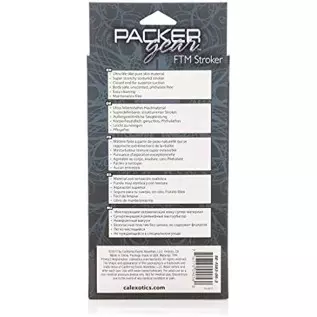 CalExotics Packer Gear FTM Stroker - Male Silicone Masturbation Sleeve - 2 Inch Adult Male Masturbator Sex Toy - Black