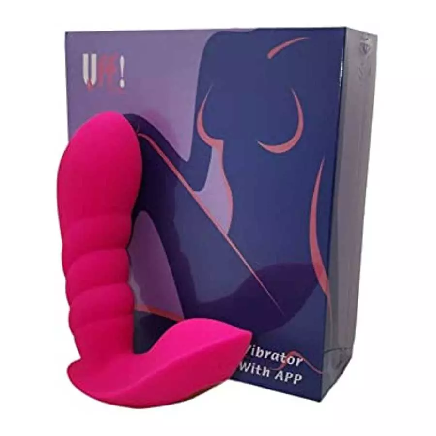 Uff Smart Wearable Panty Vibrator APP Control Clitoral Stimulator with 7 Vibrating 3 Pulsating - Thrusting Modes G Spot Stimulat