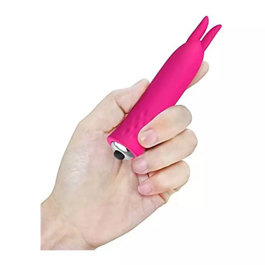 Lil' Lily Vibrator, Portable Pocket Sized Vibe with Rabbit Ears, 10 Vibration Modes for Optimal Pleasure, Discrete Adult Sex Toy