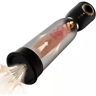 Electric Penis Vacuum Pump with 5 Suction Intensities, TIVINO 6 Training Modes Rechargeable Automatic High-Vacuum Penis Enlargem