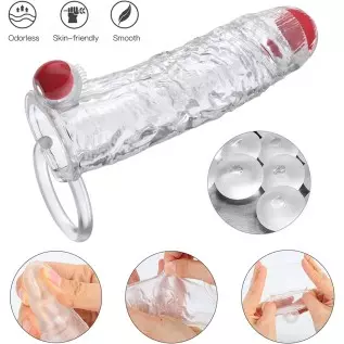 LIVE4COOL Penis Extender Sleeve Vibrator Penis Ring, 10 Vibration Modes Reusable Penis Sleeve Cock Ring Extender Ultra-Soft Peni LIVE4COOL Penis Extender Sleeve Vibrator Penis Ring, 10 Vibration Modes Reusable Penis Sleeve Cock Ring Extender Ultra-Soft Peni