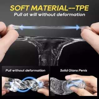 Soulow Penis Sleeve - 10 Modes Penis Sleeve with Cock Ring - Super Soft Remote Control Penis Enlarger for Couples Vibrating Dild Soulow Penis Sleeve - 10 Modes Penis Sleeve with Cock Ring - Super Soft Remote Control Penis Enlarger for Couples Vibrating Dild