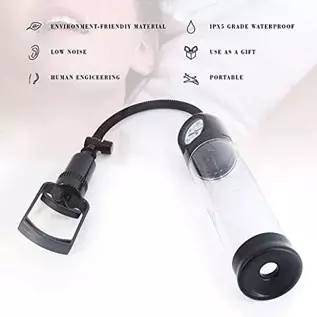 GMGJQR Pressure Display Male Massage Penis Enlargement Pumps Cock Extender Device Vacuum Dick Pump Sex Toys for Men Penis Pump D