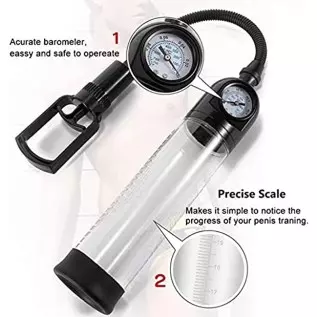 GMGJQR Pressure Display Male Massage Penis Enlargement Pumps Cock Extender Device Vacuum Dick Pump Sex Toys for Men Penis Pump D