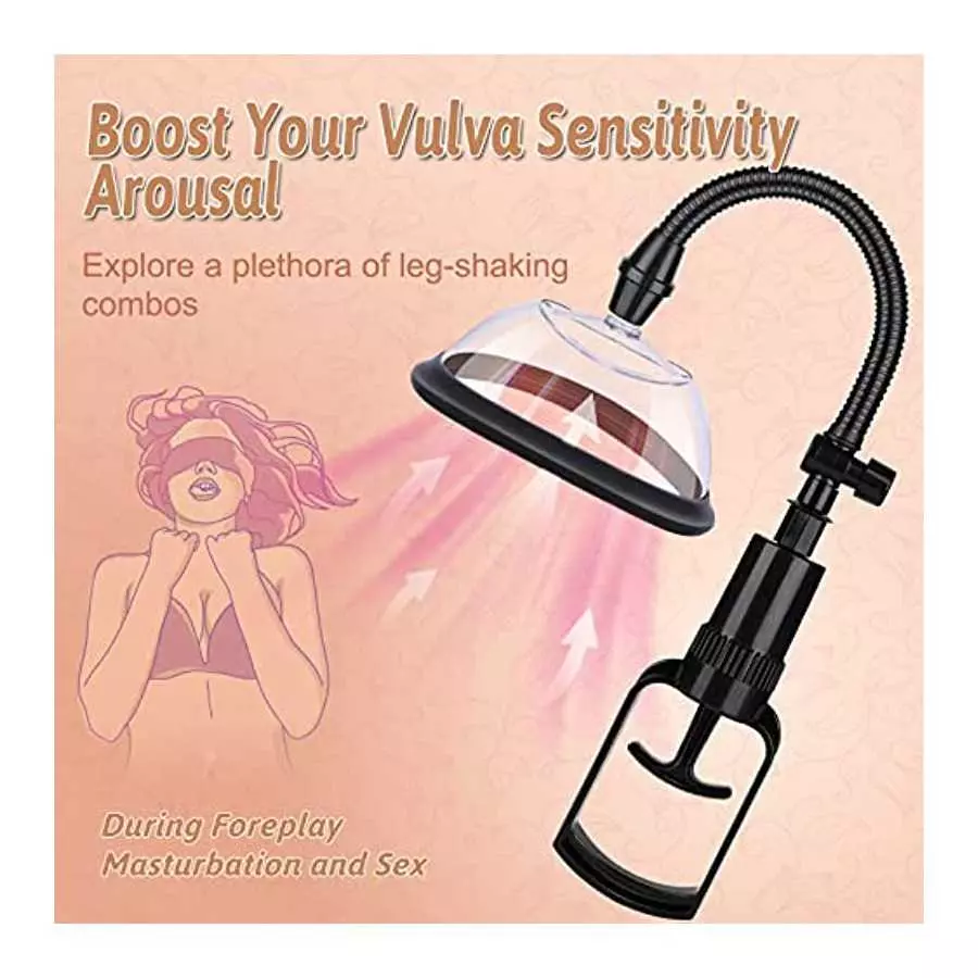 Bloom Manual Pussy Pump - LATUNE Bella, Stimulating Vagina Pump with 2 Powerful Sucking Cups for Arousal & Sexy Look, Easy Contr