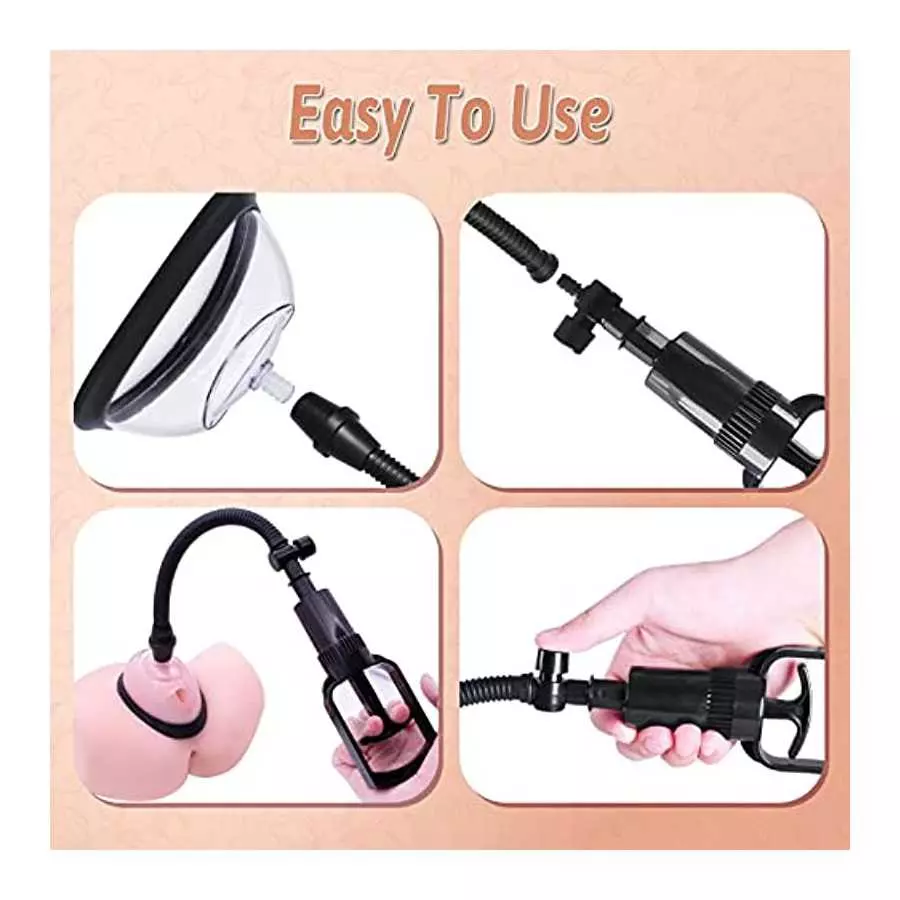 Bloom Manual Pussy Pump - LATUNE Bella, Stimulating Vagina Pump with 2 Powerful Sucking Cups for Arousal & Sexy Look, Easy Contr