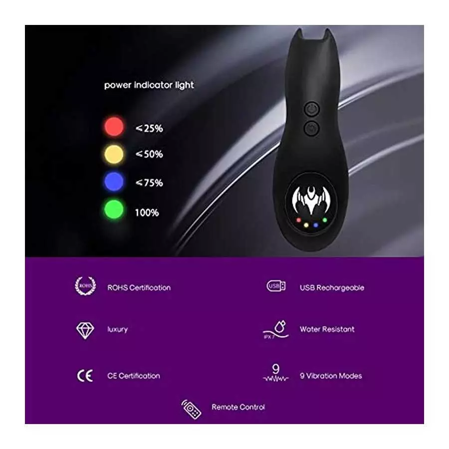 Proo SSTATE 360° Rotating Anal Vibrator Prostate Massager, 9 Massage Modes and 3 Rotating Patterns Anal Butt