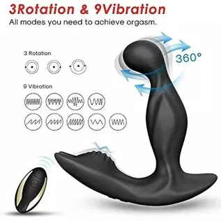Proo SSTATE 360° Rotating Anal Vibrator Prostate Massager, 9 Massage Modes and 3 Rotating Patterns Anal Butt Proo SSTATE 360° Rotating Anal Vibrator Prostate Massager, 9 Massage Modes and 3 Rotating Patterns Anal Butt