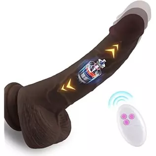 7.9 Inch Thrusting Dildo Vibrator Sex Toys for Women, Realistic Vibrating Dildos with 3 Thrusting & Rotating Actions 5 Vibration