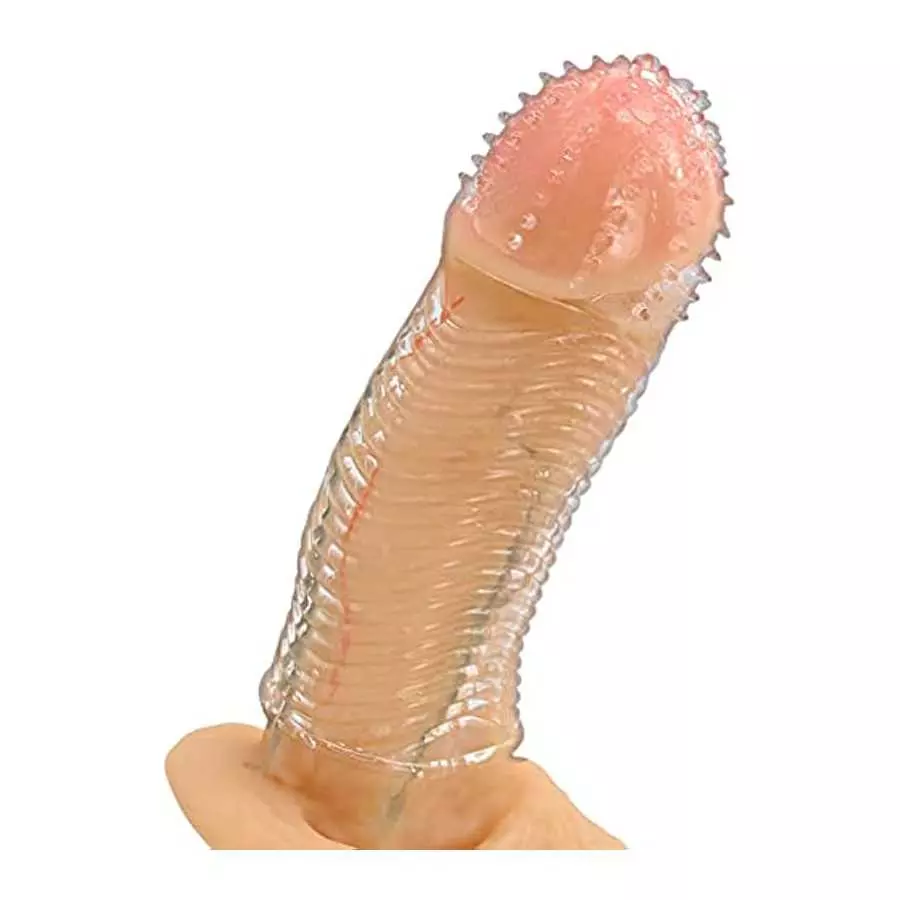 FST 4 Pcs Silicone Penis Sleeves Reusable Condoms Cock Enlarger Penis Extender Prolong Erection Sex Toy for Men