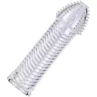 FST 4 Pcs Silicone Penis Sleeves Reusable Condoms Cock Enlarger Penis Extender Prolong Erection Sex Toy for Men