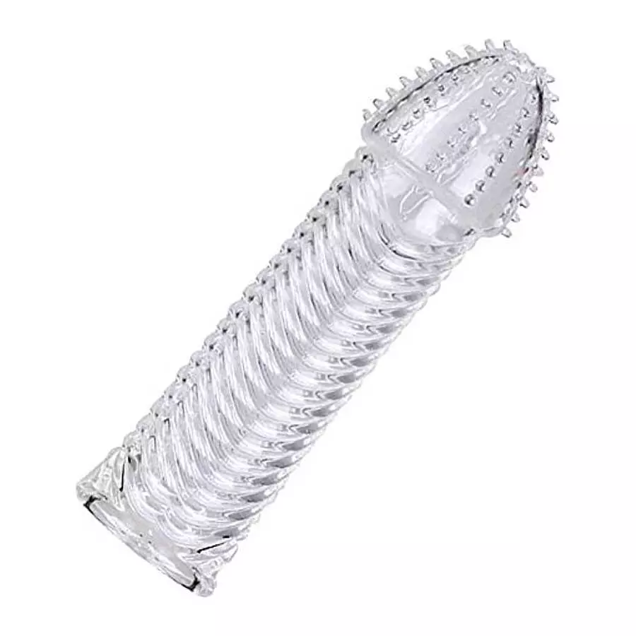 FST 4 Pcs Silicone Penis Sleeves Reusable Condoms Cock Enlarger Penis Extender Prolong Erection Sex Toy for Men