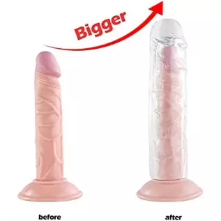Stretchy Penis Sleeve Extender, 3 Pieces Ultra-Soft Realistic Textured Cock Extender,Penis Enlarger for Delay Ejaculation, Men & Stretchy Penis Sleeve Extender, 3 Pieces Ultra-Soft Realistic Textured Cock Extender,Penis Enlarger for Delay Ejaculation, Men &