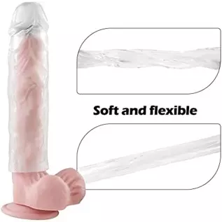 Stretchy Penis Sleeve Extender, 3 Pieces Ultra-Soft Realistic Textured Cock Extender,Penis Enlarger for Delay Ejaculation, Men & Stretchy Penis Sleeve Extender, 3 Pieces Ultra-Soft Realistic Textured Cock Extender,Penis Enlarger for Delay Ejaculation, Men &
