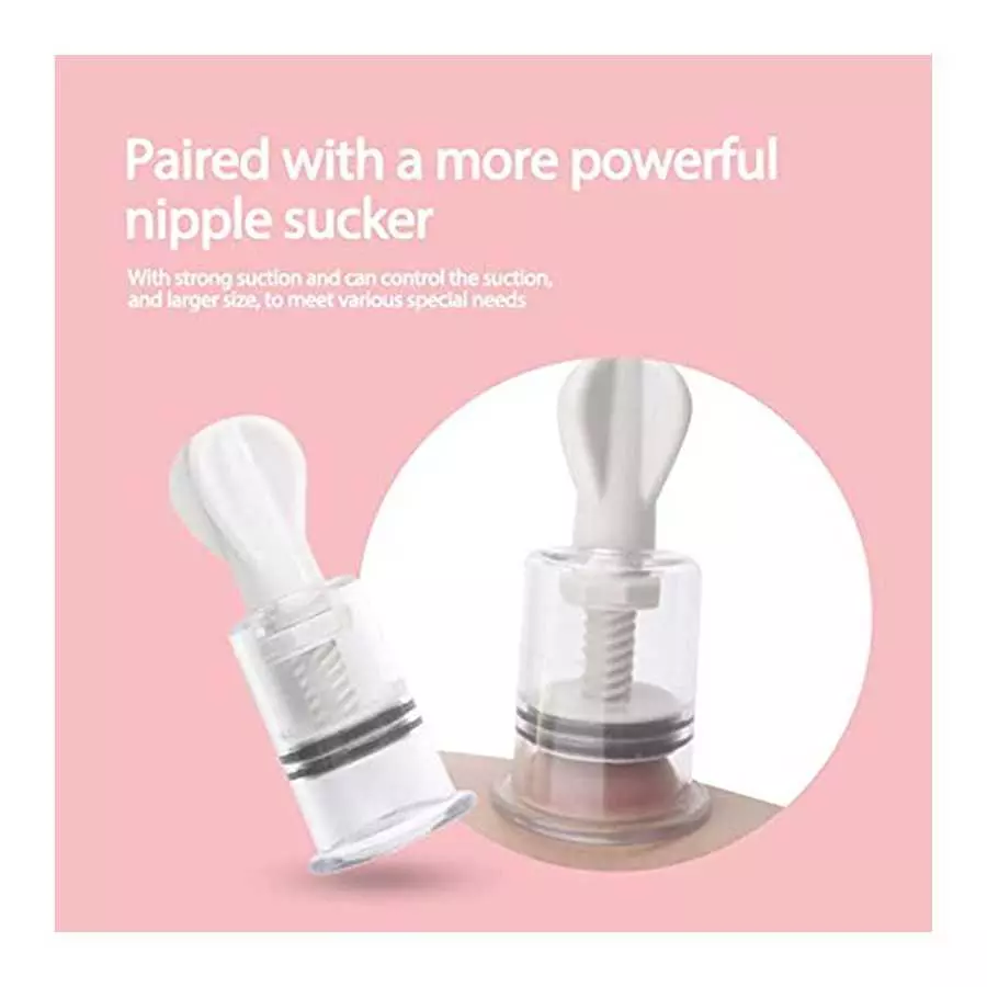 Vacuum Suction Massage Cups-Nipple Corrector Stronger Suction for Flat and Inverted Nipples