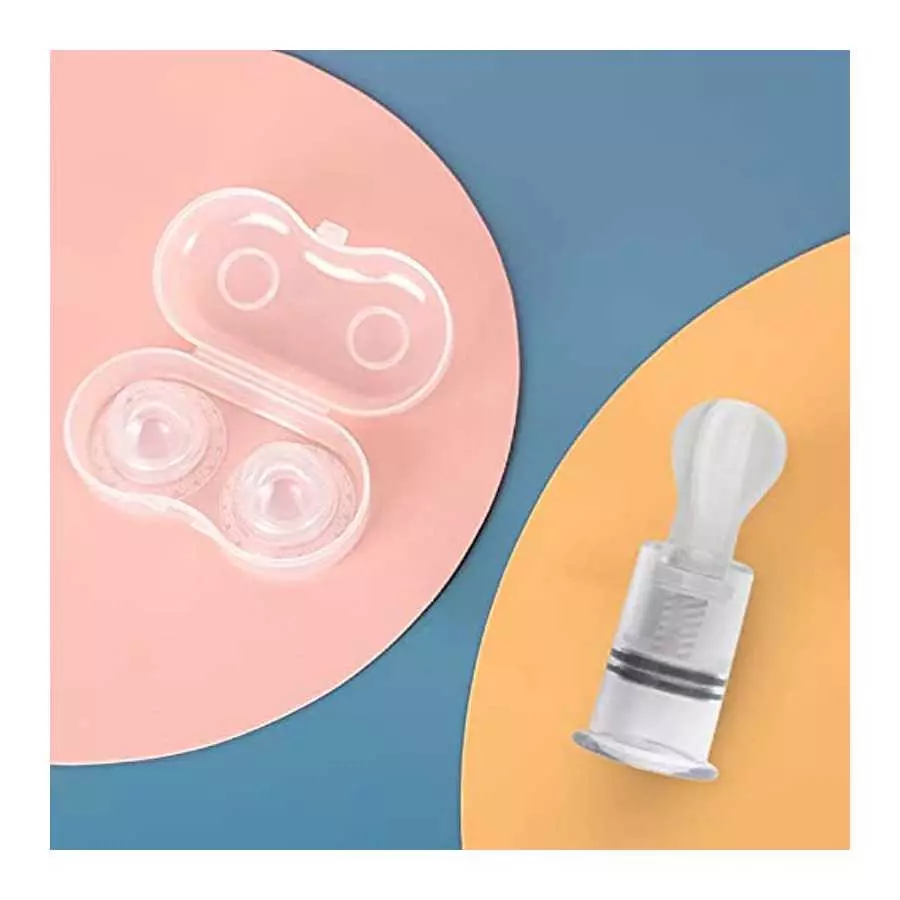 Vacuum Suction Massage Cups-Nipple Corrector Stronger Suction for Flat and Inverted Nipples