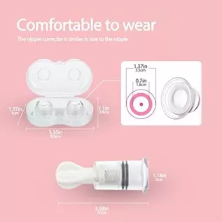 Vacuum Suction Massage Cups-Nipple Corrector Stronger Suction for Flat and Inverted Nipples Vacuum Suction Massage Cups-Nipple Corrector Stronger Suction for Flat and Inverted Nipples