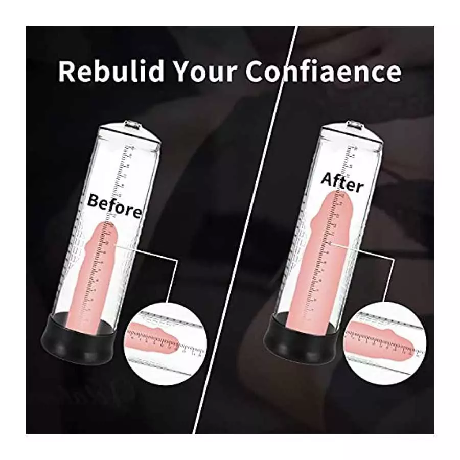 Vacuum Penis Pump for Men Erection, Manual ED Pump Enlarger Booster Penis Massage Stimulation Device for Increasing Size and Str