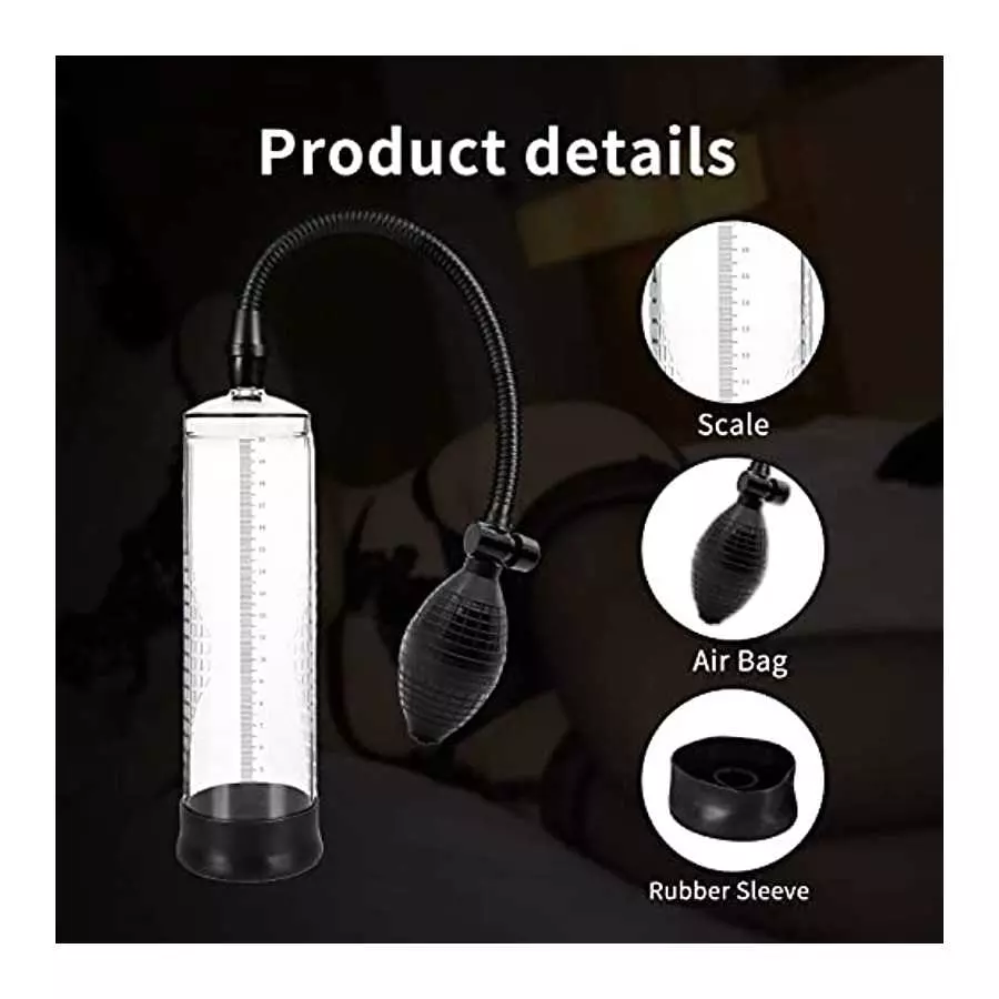 Vacuum Penis Pump for Men Erection, Manual ED Pump Enlarger Booster Penis Massage Stimulation Device for Increasing Size and Str